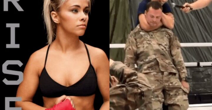 Paige Van Zant Choke Out Soldier