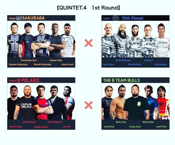 Quintet 4 Opening Round Brackets