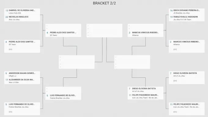IBJJF Pan Championship 2024 Men's Absolute Bracket 2