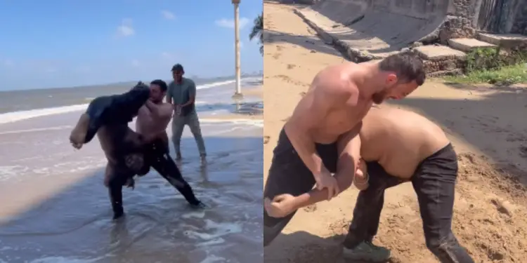 Merab Dvalishvili Grappling Indian Wrestlers