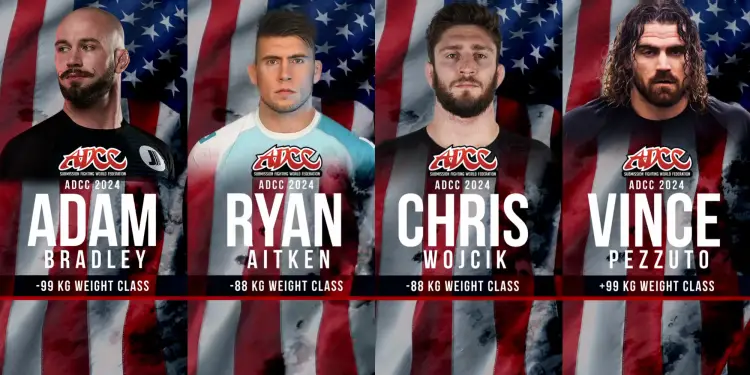 American Competitors Debut Adam Bradley Ryan Aitken Chris Wojcik Vince Pezzuto ADCC 2024 Invites