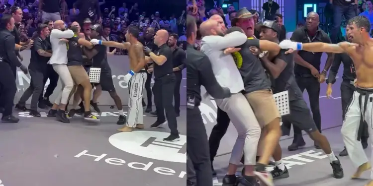 Karate Combat 47 Brawl President Chokes Out Cornerman