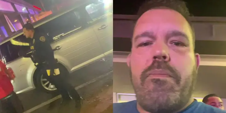 Dean Lister Police Restraining Man