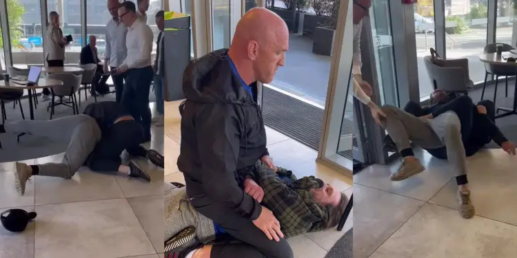 New Zealand BJJ Black Belt Restrain Attacker