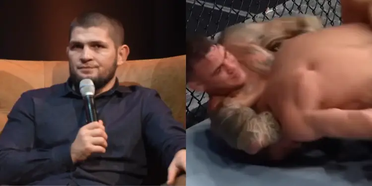 Khabib Nurmagomedov Dustin Poirier Guillotine