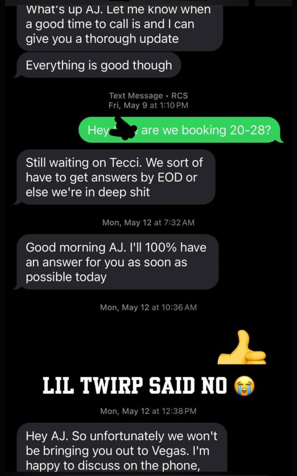 AJ Agazarm Social Media Comments