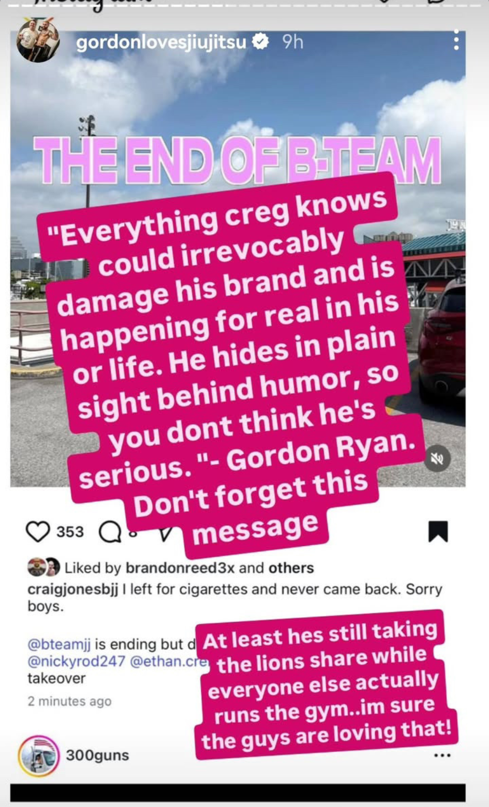 Gordon Ryan Story Craig Jones Retiring