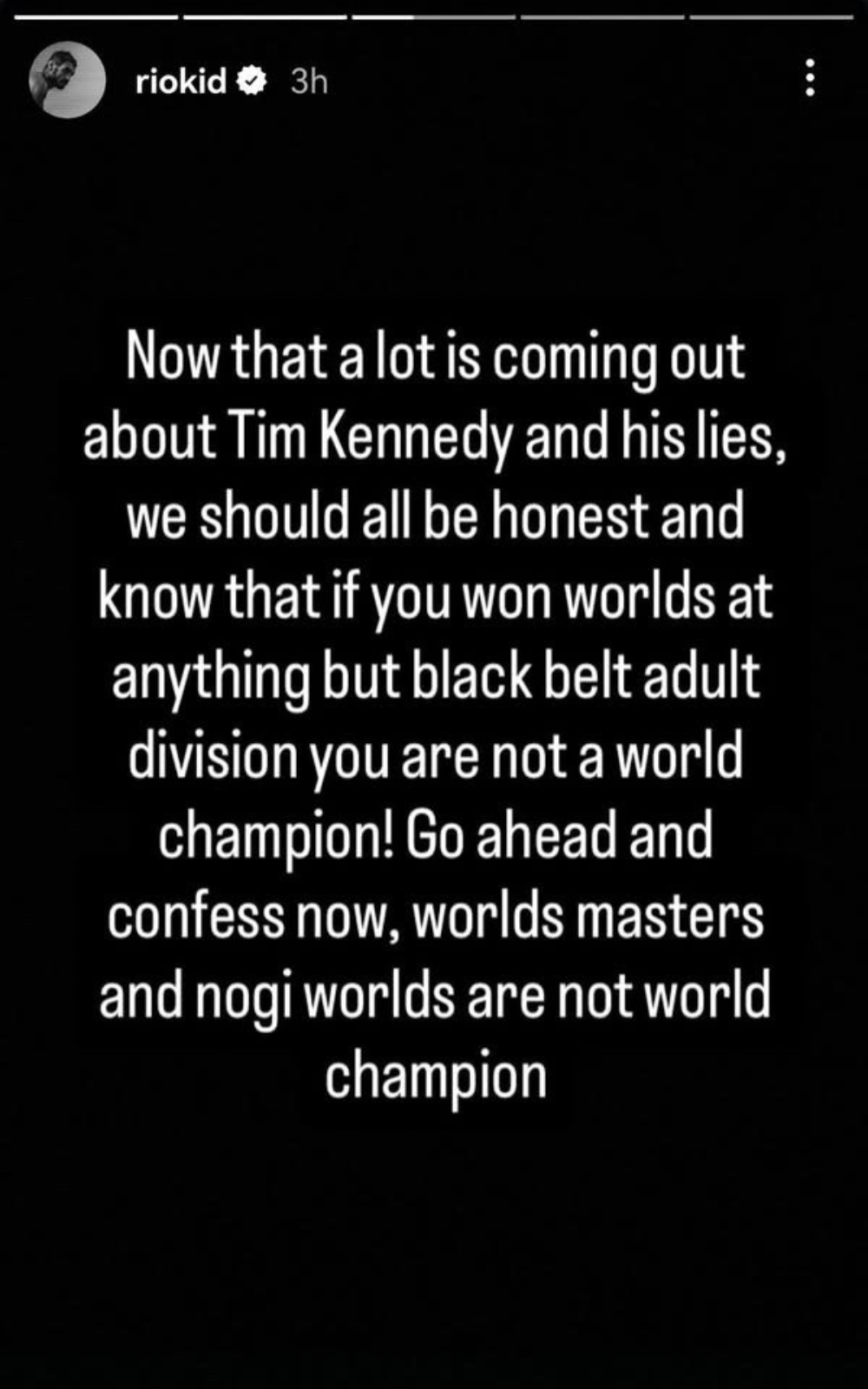 Kron Gracie Social Media Not World Champions