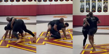 Gable Steveson Jon Jones Grappling Training